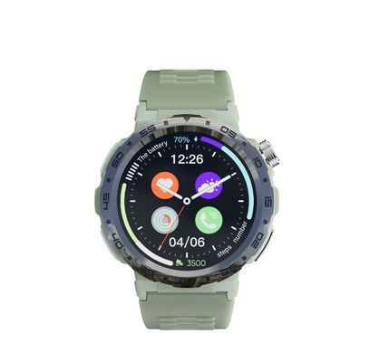 1.43 '' GPS Smart Watch Olahraga Outdoor Spo2 Stress Monitor Resolusi tinggi